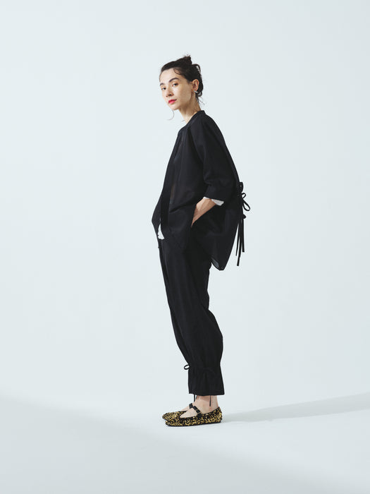 オーガンジーパフィーリボンブラウス