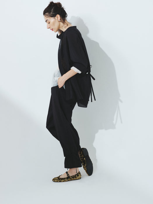 オーガンジーパフィーリボンブラウス