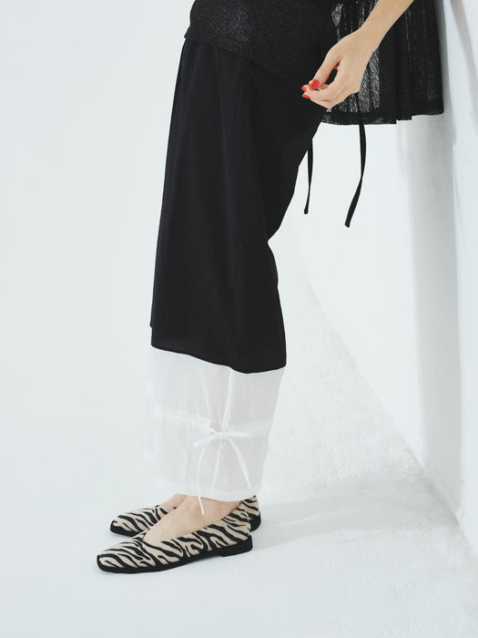 クリスピーナイロンギャザーパンツ