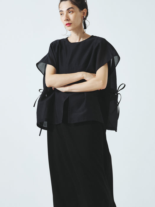 オーガンジーパフィーリボンタンクブラウス