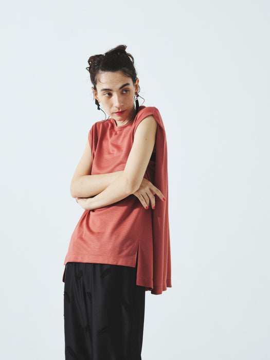 リヨセル天竺ボックスショルダータンク