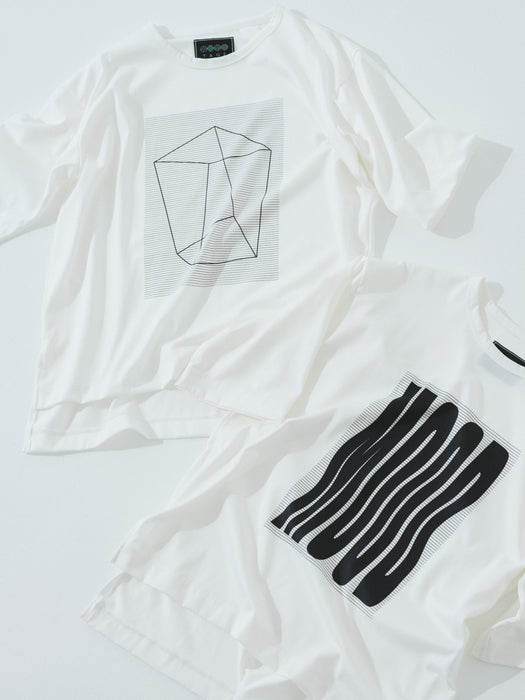 コットン天竺MOODプリントTEE