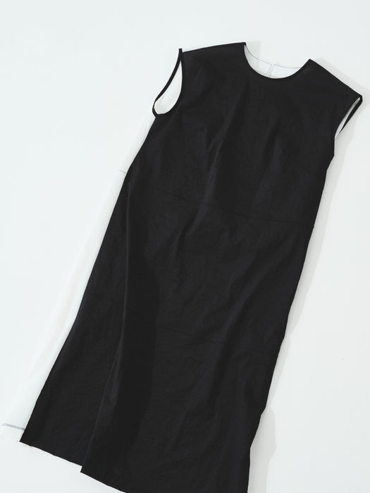 クリスピーナイロンバイカラーロングタンク