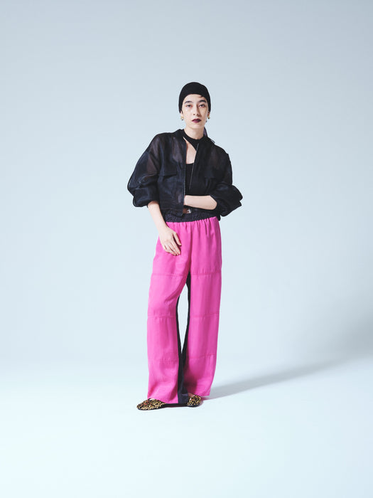 NEW SEASON：ヴィンテージキュプラサイドラインストレートパンツ