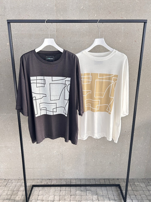 NEW SEASON：コットンジャージーARTプリントバギーTEE
