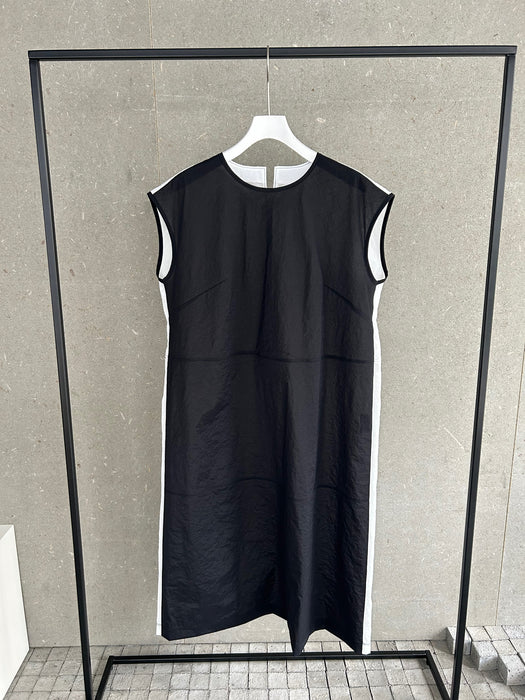 クリスピーナイロンバイカラーロングタンク