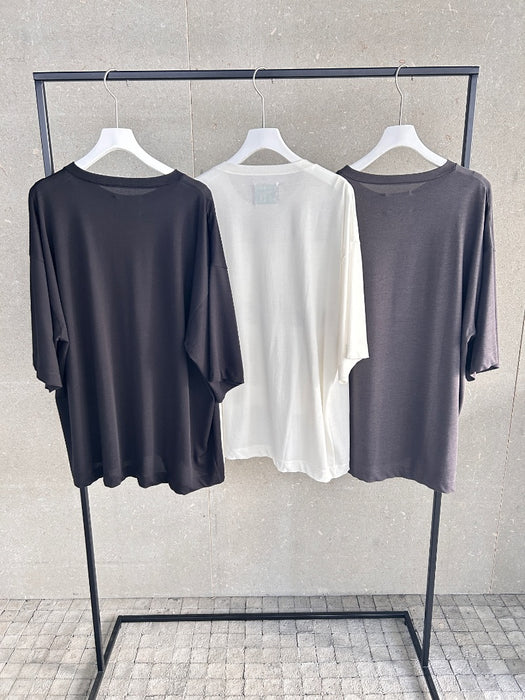 NEW SEASON：コットンジャージーフレームステッチバギーTEE