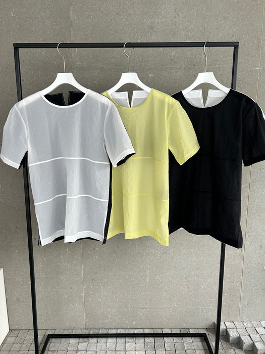 クリスピーナイロンバイカラーTEE