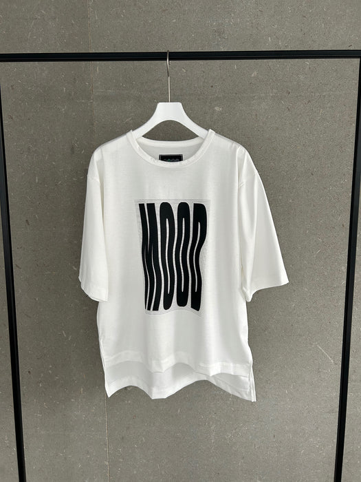 コットン天竺MOODプリントTEE