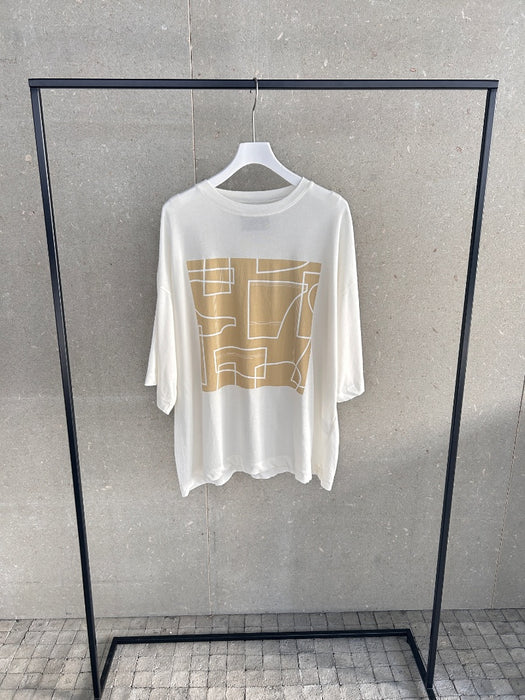 NEW SEASON：コットンジャージーARTプリントバギーTEE