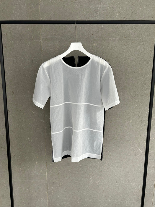 クリスピーナイロンバイカラーTEE