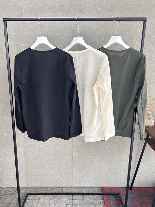 NEW SEASON：ペーパーナイロン飾りステッチプルオーバー