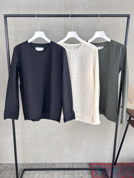 NEW SEASON：ペーパーナイロン飾りステッチプルオーバー