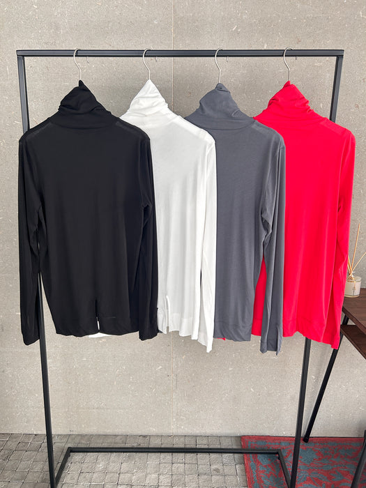 NEW SEASON：強撚天竺シアータートルネック長袖プルオーバー