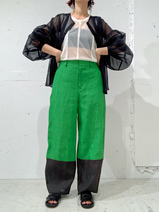 THE ARCHIVE：コットンシルクギャザーボリュームスリーブブラウス