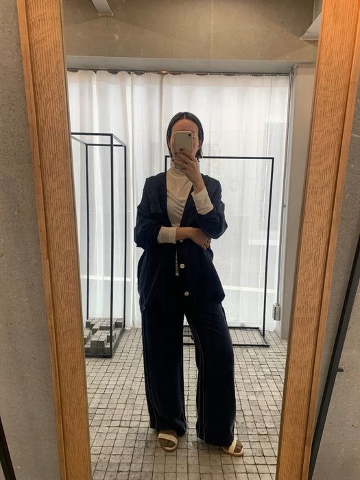 強撚コットン天竺タートルネック長袖プルオーバー