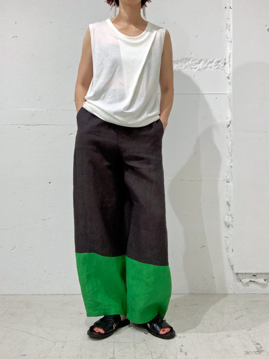 リヨセル天竺タックドレープニュアンスタンク