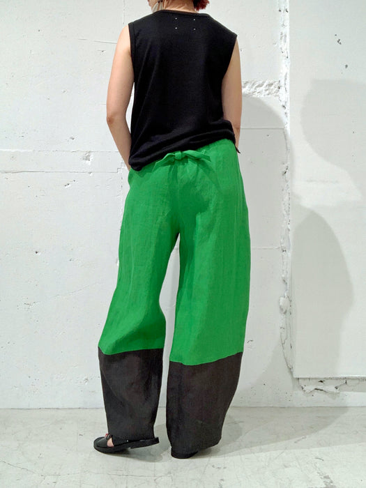 THE ARCHIVE：ヘンプコントラスト切り替えバギーパンツ