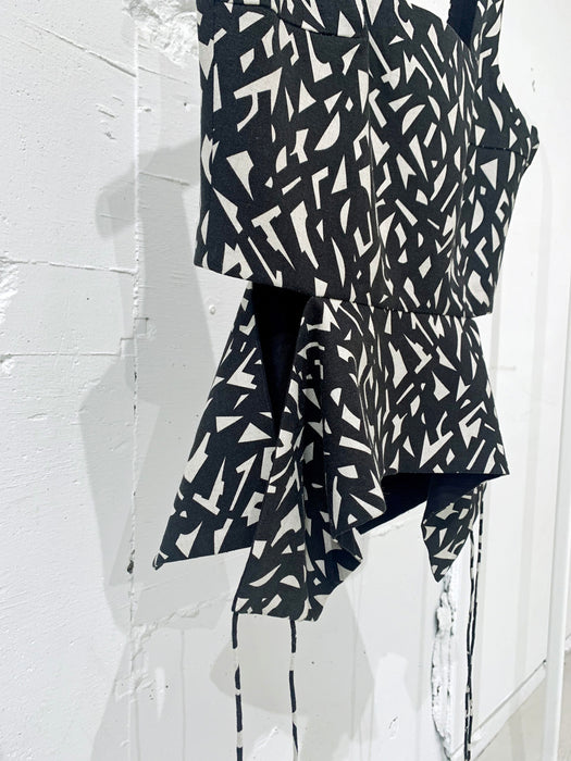 THE ARCHIVE：レーヨンリネンプリントペプラムビスチェ