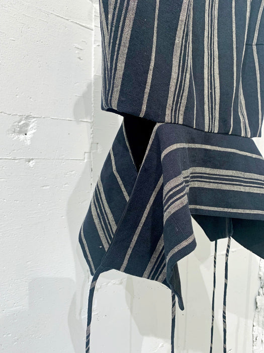 THE ARCHIVE：リネンストライプペプラムビスチェ