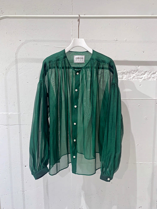 THE ARCHIVE：コットンシルクギャザーボリュームスリーブブラウス