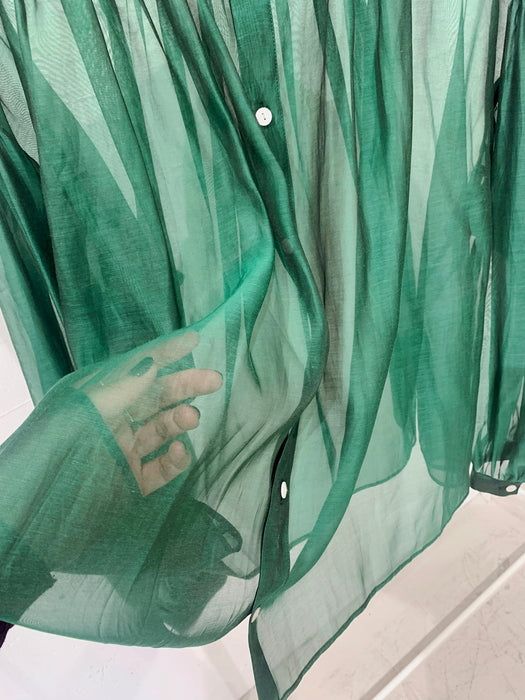 THE ARCHIVE：コットンシルクギャザーボリュームスリーブブラウス