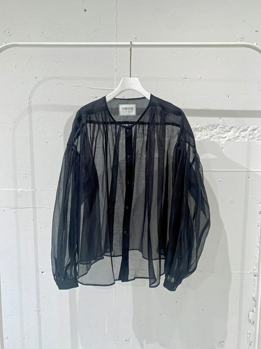 THE ARCHIVE：コットンシルクギャザーボリュームスリーブブラウス