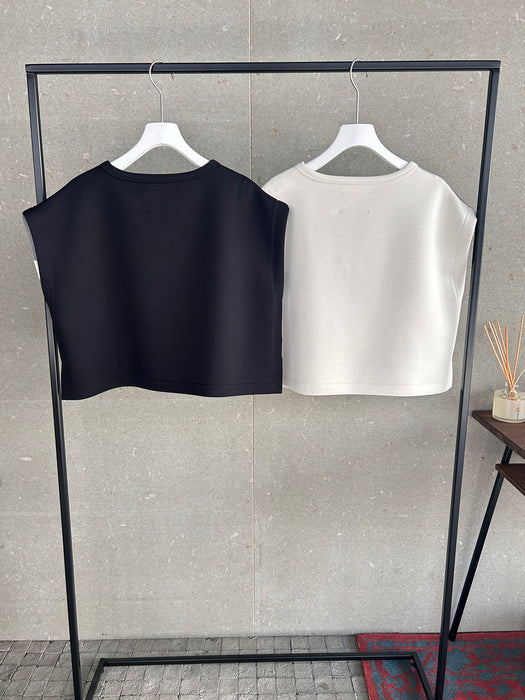 NEW SEASON：ダンボールニットガタガタボーダーショートタンク