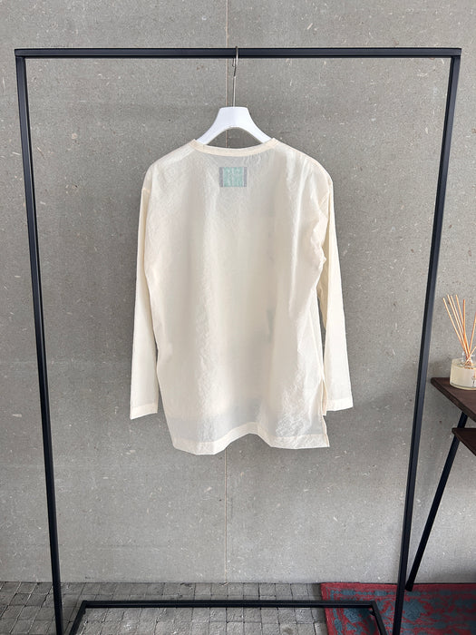 NEW SEASON：ペーパーナイロンMOODプリント長袖TEE