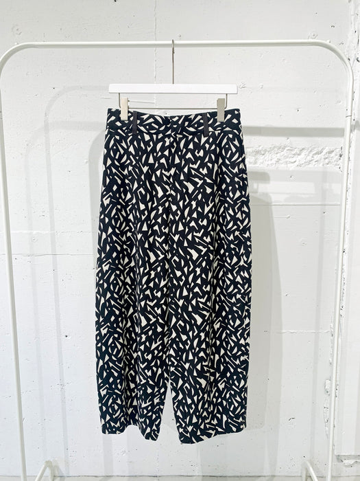 THE ARCHIVE：レーヨンリネンプリントバギーパンツ