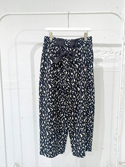 THE ARCHIVE：レーヨンリネンプリントバギーパンツ