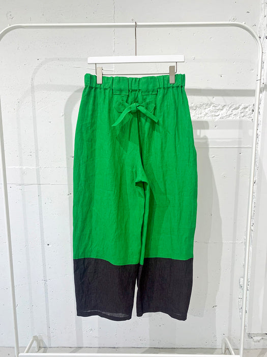 THE ARCHIVE：ヘンプコントラスト切り替えバギーパンツ