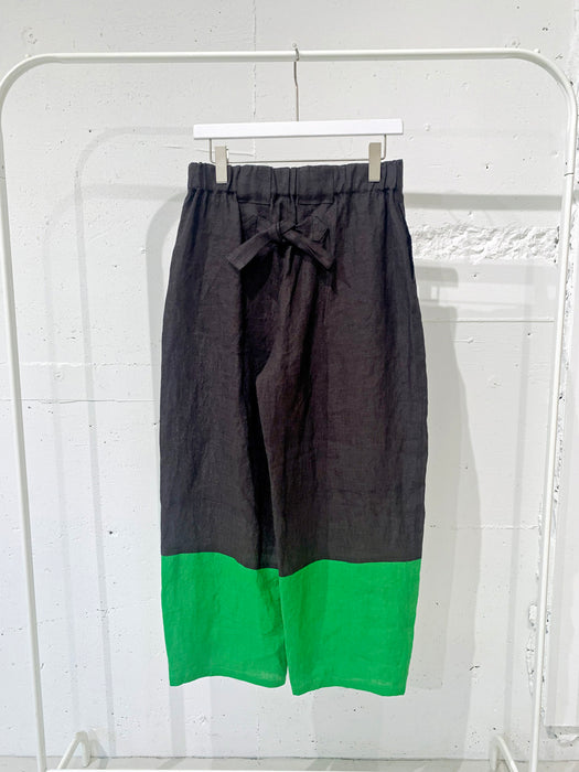 THE ARCHIVE：ヘンプコントラスト切り替えバギーパンツ