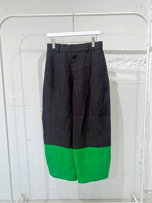 THE ARCHIVE：ヘンプコントラスト切り替えバギーパンツ