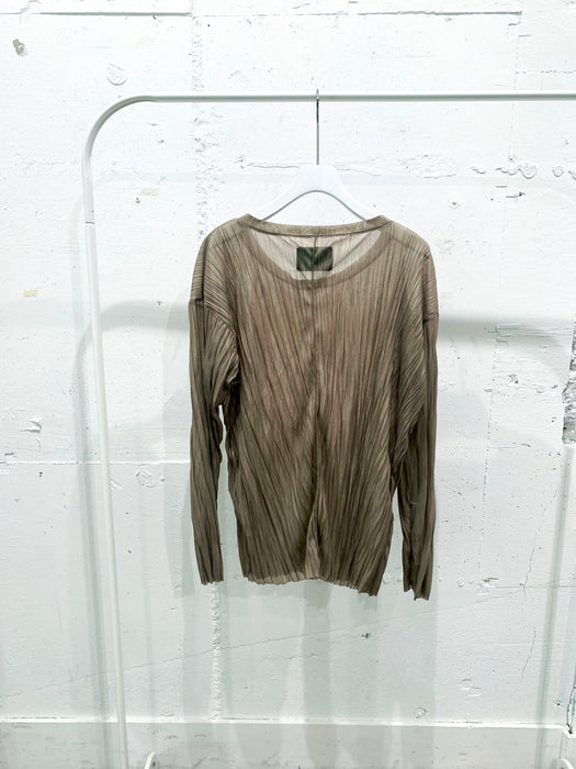 Sheer washer jersey overblouse