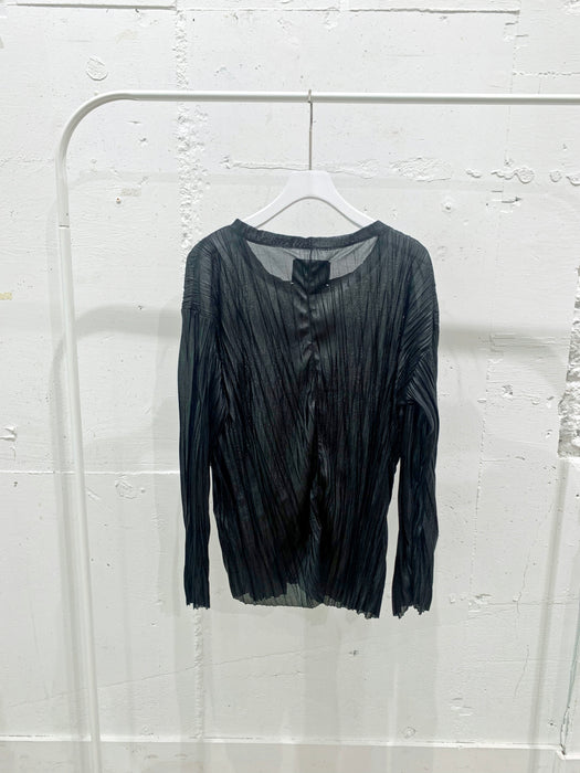 Sheer washer jersey overblouse