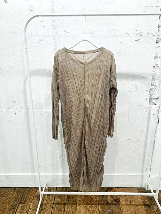 Sheer washer jersey overdress