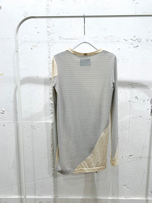 Overlap switching border jersey pullover