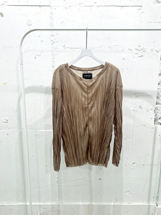 Sheer washer jersey overblouse