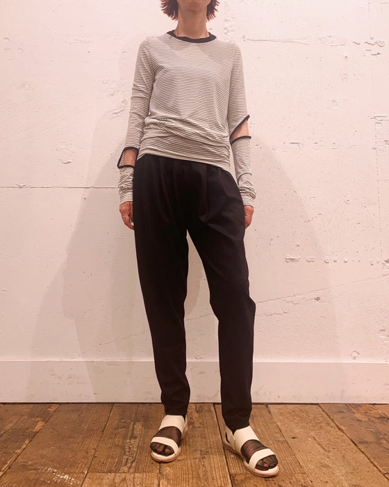 Compressed wool jersey jodhpurs trousers