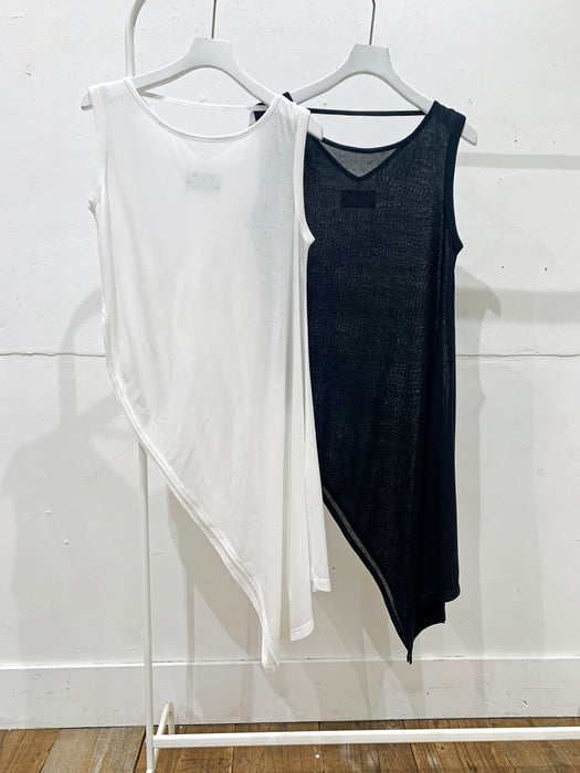 Modal rayon jersey asymmetric tank