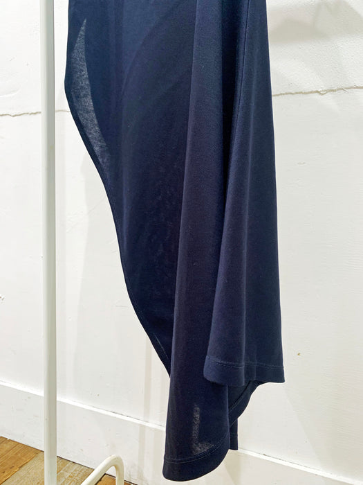 Lyocell jersey long slit asymmetric tank