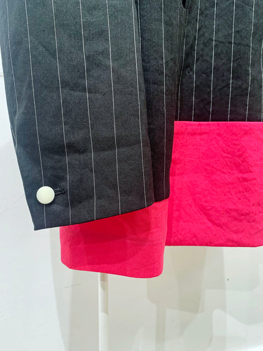 THE ARCHIVE：ストライプリネンバイカラージャケット