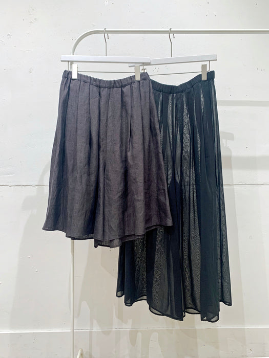 THE ARCHIVE：コットン＆リネンレイヤードシアーワイドパンツ