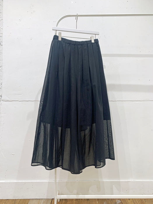 THE ARCHIVE：コットン＆リネンレイヤードシアーワイドパンツ