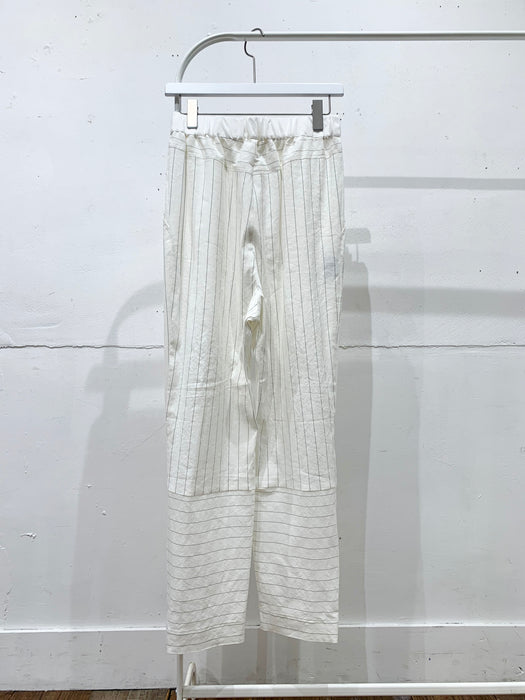 THE ARCHIVE：ストライプリネンティーパードパンツ