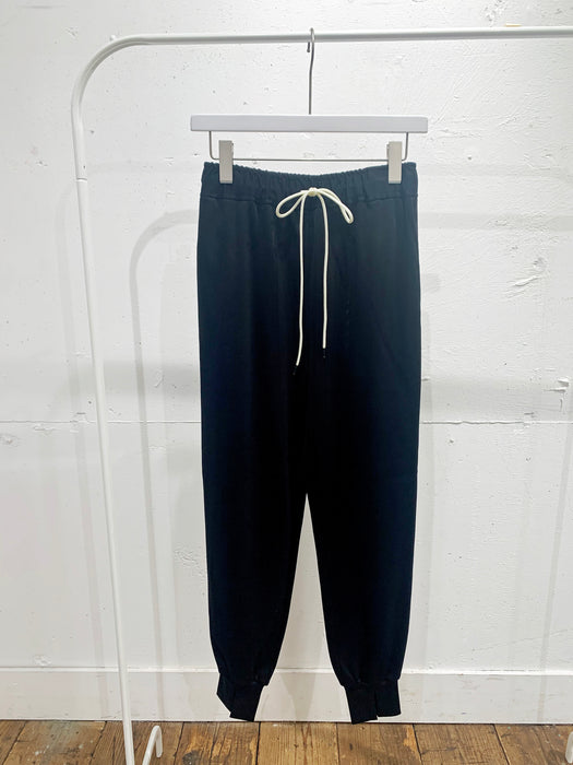 Cotton circular rib jersey track pants