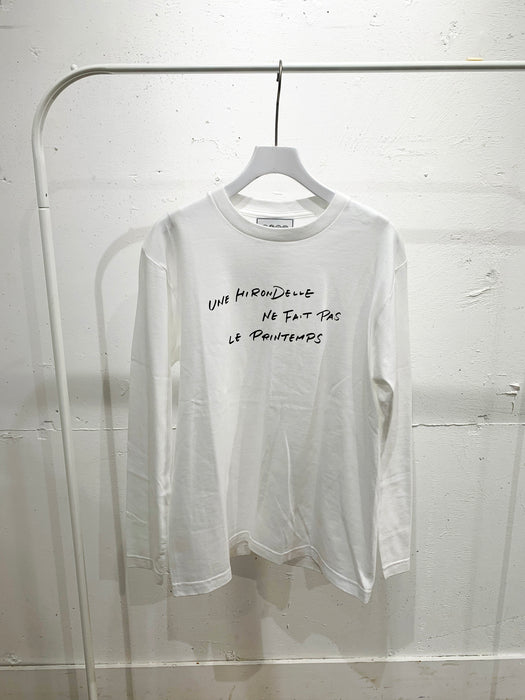 Printed long sleeve tee: handwriting