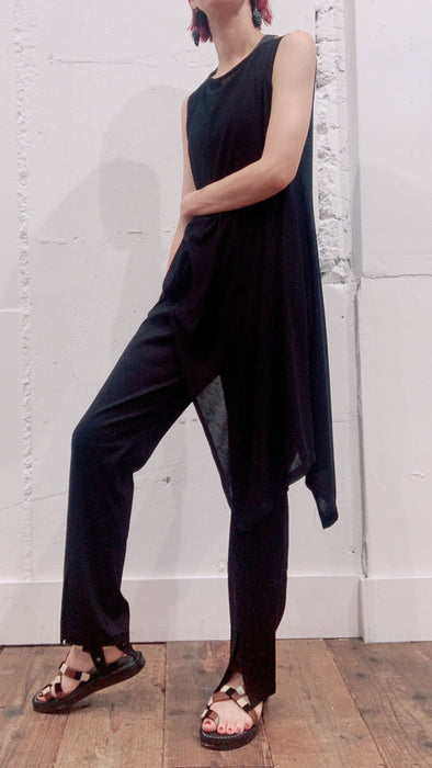 Modal rayon jersey asymmetric tank