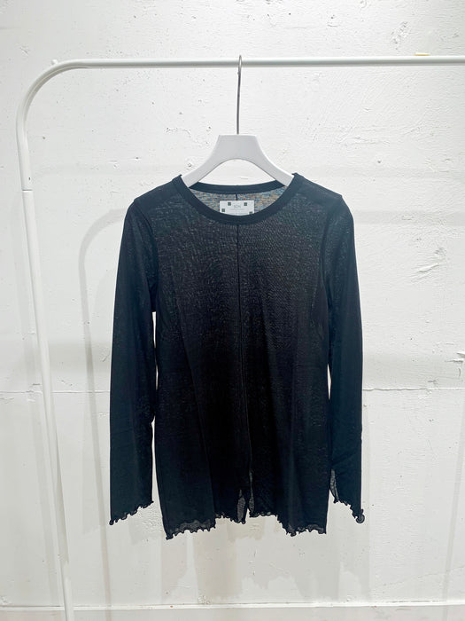 THE ARCHIVE：強撚コットンセンタースリット長袖カットソー